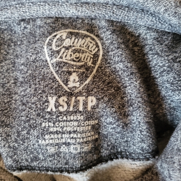 Country Liberty  Gray Hoodie, Size XS - Picture 4 of 5